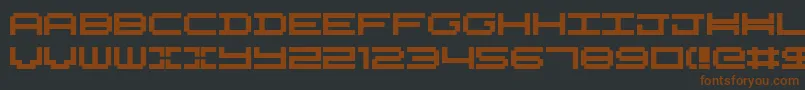 Nykelordsans-fontti – ruskeat fontit mustalla taustalla
