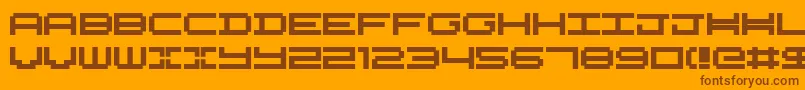 Nykelordsans Font – Brown Fonts on Orange Background