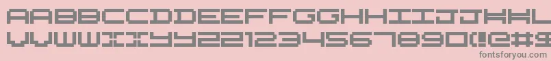 フォントNykelordsans – ピンクの背景に灰色の文字