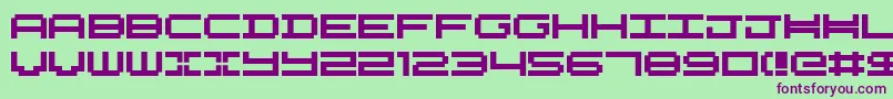 Nykelordsans Font – Purple Fonts on Green Background