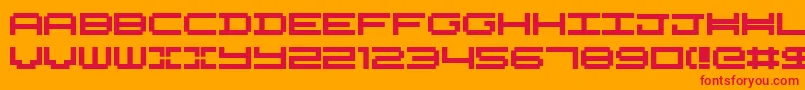 Nykelordsans Font – Red Fonts on Orange Background