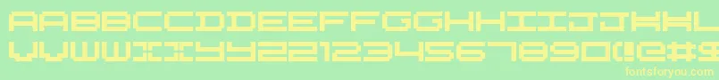 Nykelordsans Font – Yellow Fonts on Green Background
