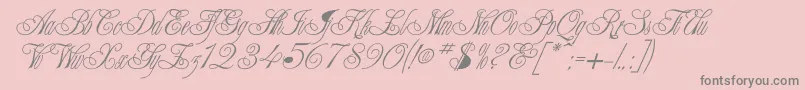 Champagne-Schriftart – Graue Schriften auf rosa Hintergrund