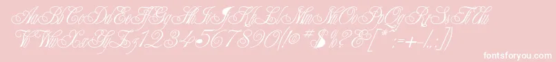 Champagne Font – White Fonts on Pink Background