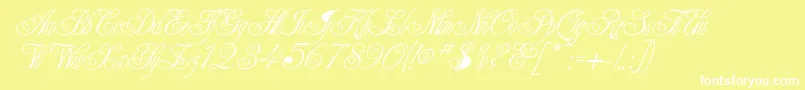 Champagne Font – White Fonts on Yellow Background