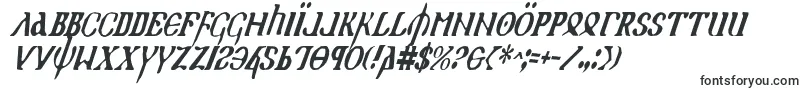 HolyEmpireCondensedItalic-fontti – erittäin leveät fontit