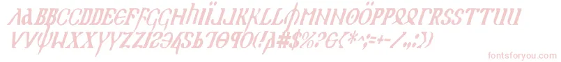 HolyEmpireCondensedItalic Font – Pink Fonts on White Background