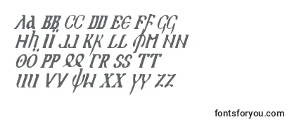 Review of the HolyEmpireCondensedItalic Font