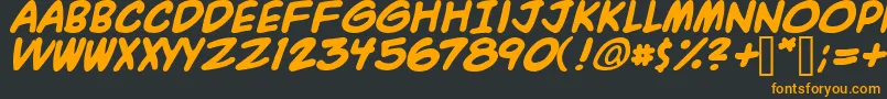 A.C.M.E.ExplosiveBold Font – Orange Fonts on Black Background