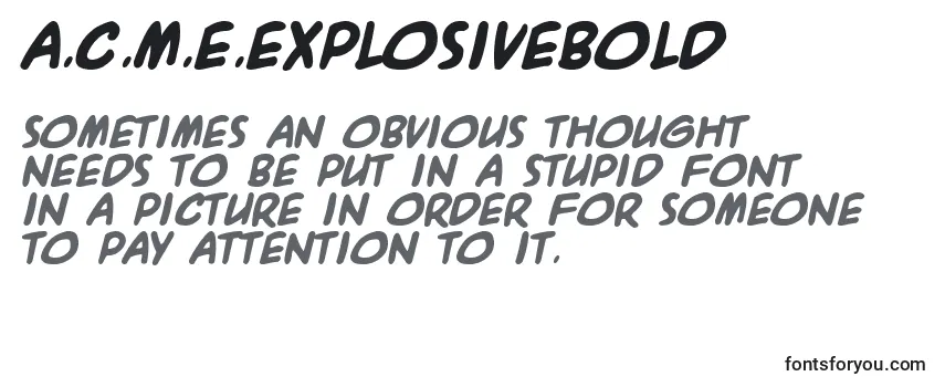 Шрифт A.C.M.E.ExplosiveBold