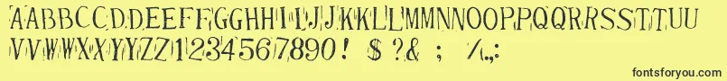 More about RandyDescribedEternity Font RandyDescribedEternity Font – Black Fonts on Yellow Background