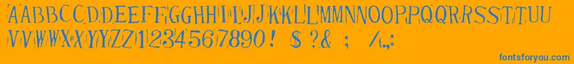 RandyDescribedEternity Font – Blue Fonts on Orange Background