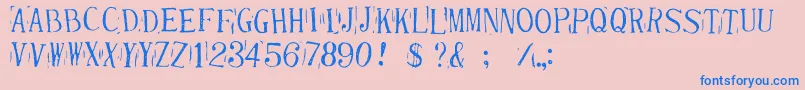Подробнее о шрифте RandyDescribedEternity Шрифт RandyDescribedEternity – синие шрифты на розовом фоне