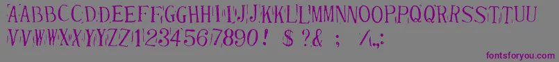Шрифт RandyDescribedEternity – фиолетовые шрифты на сером фоне
