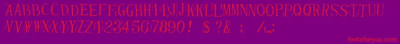 Weitere Informationen zur RandyDescribedEternity-Schriftart RandyDescribedEternity-Schriftart – Rote Schriften auf violettem Hintergrund