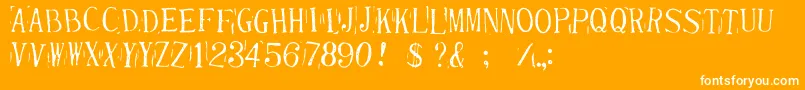More about RandyDescribedEternity Font RandyDescribedEternity Font – White Fonts on Orange Background