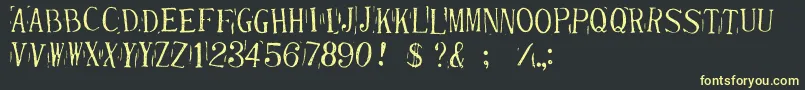 RandyDescribedEternity Font – Yellow Fonts on Black Background
