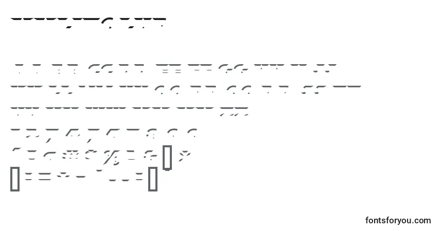 Schriftart XylitolUp – Alphabet, Zahlen, spezielle Symbole