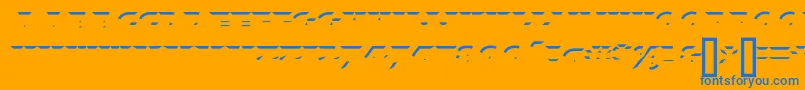 XylitolUp-Schriftart – Blaue Schriften auf orangefarbenem Hintergrund