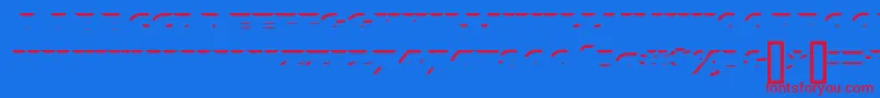 XylitolUp-Schriftart – Rote Schriften auf blauem Hintergrund