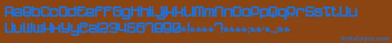 Dnfp Font – Blue Fonts on Brown Background
