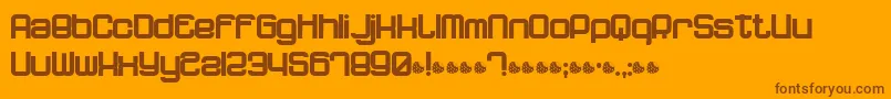 Dnfp Font – Brown Fonts on Orange Background