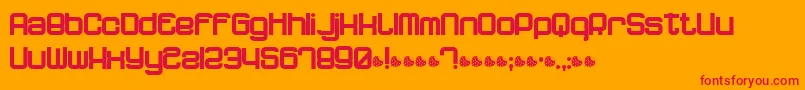 Dnfp Font – Red Fonts on Orange Background