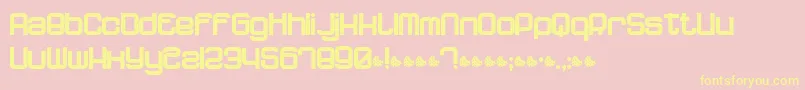 Dnfp Font – Yellow Fonts on Pink Background