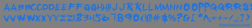 Rkill-Schriftart – Blaue Schriften auf grauem Hintergrund