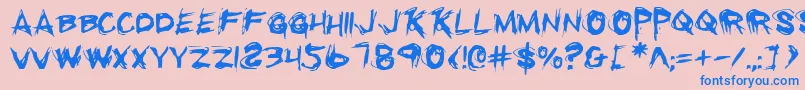 Rkill Font – Blue Fonts on Pink Background