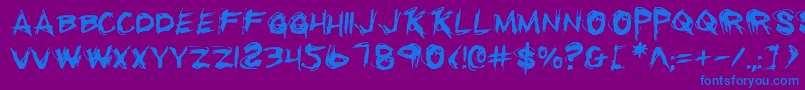 Rkill Font – Blue Fonts on Purple Background