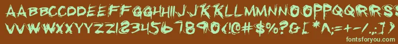 Rkill Font – Green Fonts on Brown Background