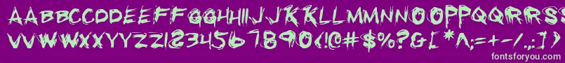 Rkill Font – Green Fonts on Purple Background