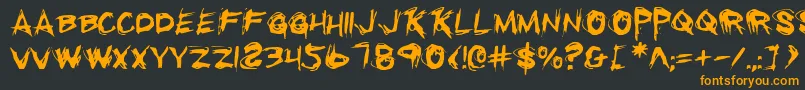 Rkill Font – Orange Fonts on Black Background