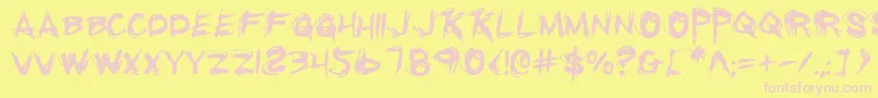 Rkill Font – Pink Fonts on Yellow Background