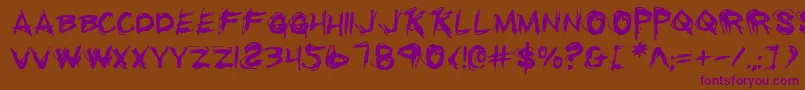 Rkill Font – Purple Fonts on Brown Background