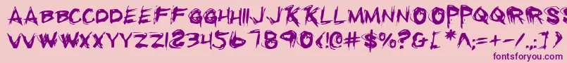 Rkill Font – Purple Fonts on Pink Background
