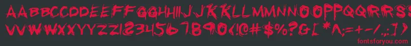 Rkill Font – Red Fonts on Black Background