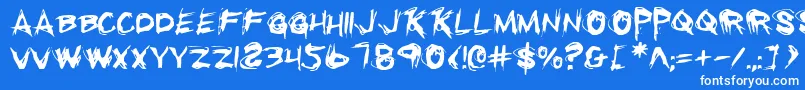 Rkill Font – White Fonts on Blue Background