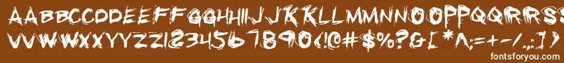 Rkill Font – White Fonts on Brown Background
