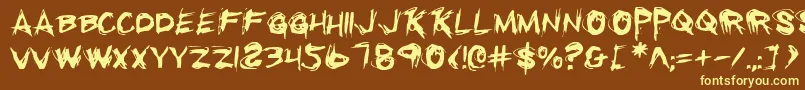 Rkill Font – Yellow Fonts on Brown Background