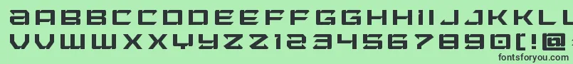 Laserwolftitle-fontti – mustat fontit vihreällä taustalla