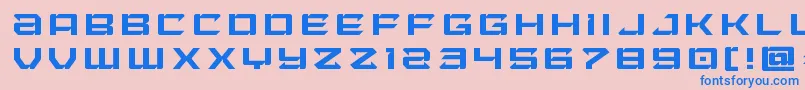 Laserwolftitle-fontti – siniset fontit vaaleanpunaisella taustalla