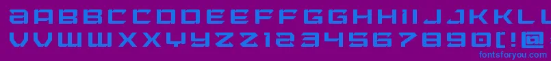Laserwolftitle-Schriftart – Blaue Schriften auf violettem Hintergrund