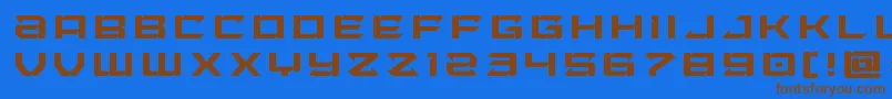 Laserwolftitle Font – Brown Fonts on Blue Background