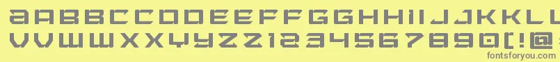 フォントLaserwolftitle – 黄色の背景に灰色の文字