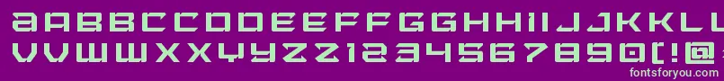 Laserwolftitle-fontti – vihreät fontit violetilla taustalla