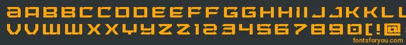 フォントLaserwolftitle – 黒い背景にオレンジの文字