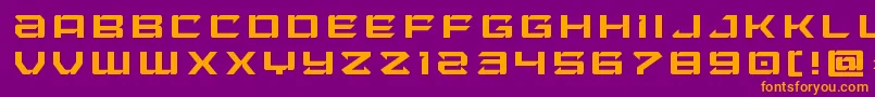 フォントLaserwolftitle – 紫色の背景にオレンジのフォント