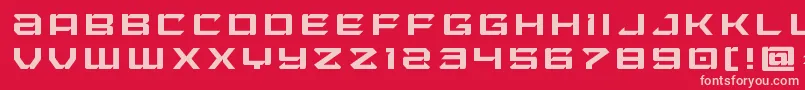 Laserwolftitle-Schriftart – Rosa Schriften auf rotem Hintergrund